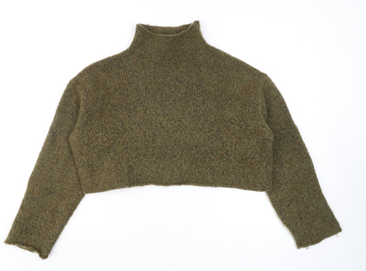 Womens UK Size S Zara Green Pullover Jumper