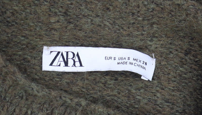 Womens UK Size S Zara Green Pullover Jumper