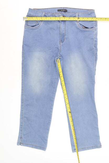 Womens UK Size 12 Dunnes Regular Fit Straight Blue Jeans