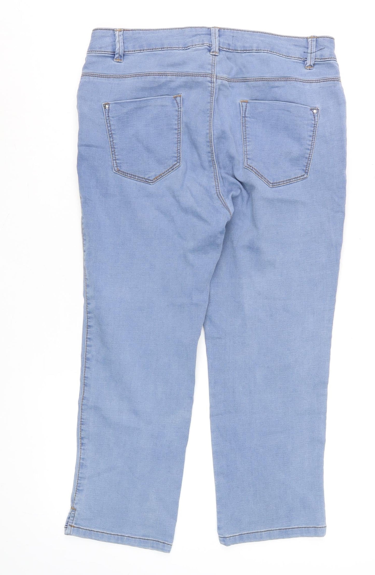Womens UK Size 12 Dunnes Regular Fit Straight Blue Jeans