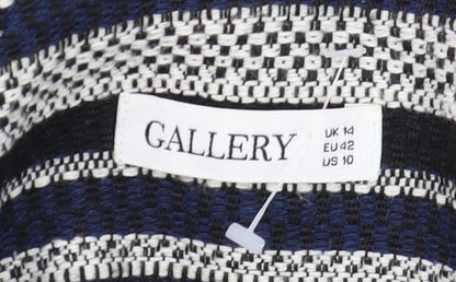 Womens UK Size 14 Gallery Blue Overcoat