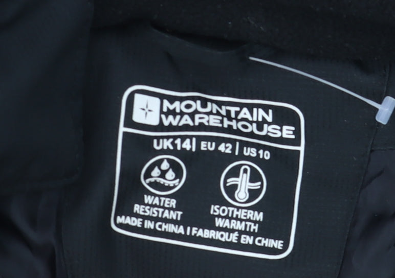 Womens UK Size 14 Mountain Warehouse Black Puffer Jacket