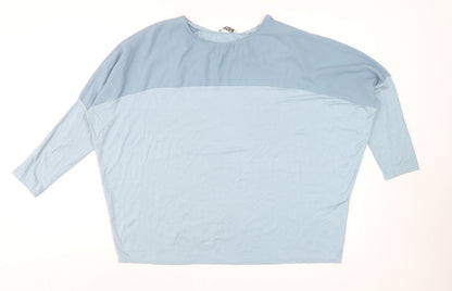 Womens UK Size L d.e.c.k. by Decollage Blue Basic T-Shirt