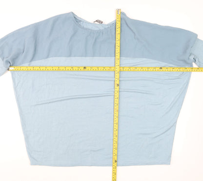 Womens UK Size L d.e.c.k. by Decollage Blue Basic T-Shirt