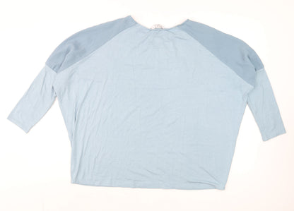 Womens UK Size L d.e.c.k. by Decollage Blue Basic T-Shirt