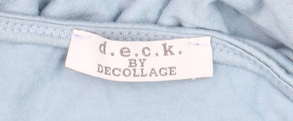 Womens UK Size L d.e.c.k. by Decollage Blue Basic T-Shirt
