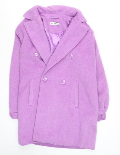 Womens UK Size 10 Gallery Purple Overcoat