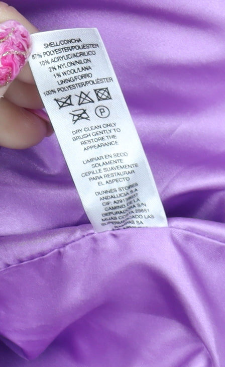 Womens UK Size 10 Gallery Purple Overcoat