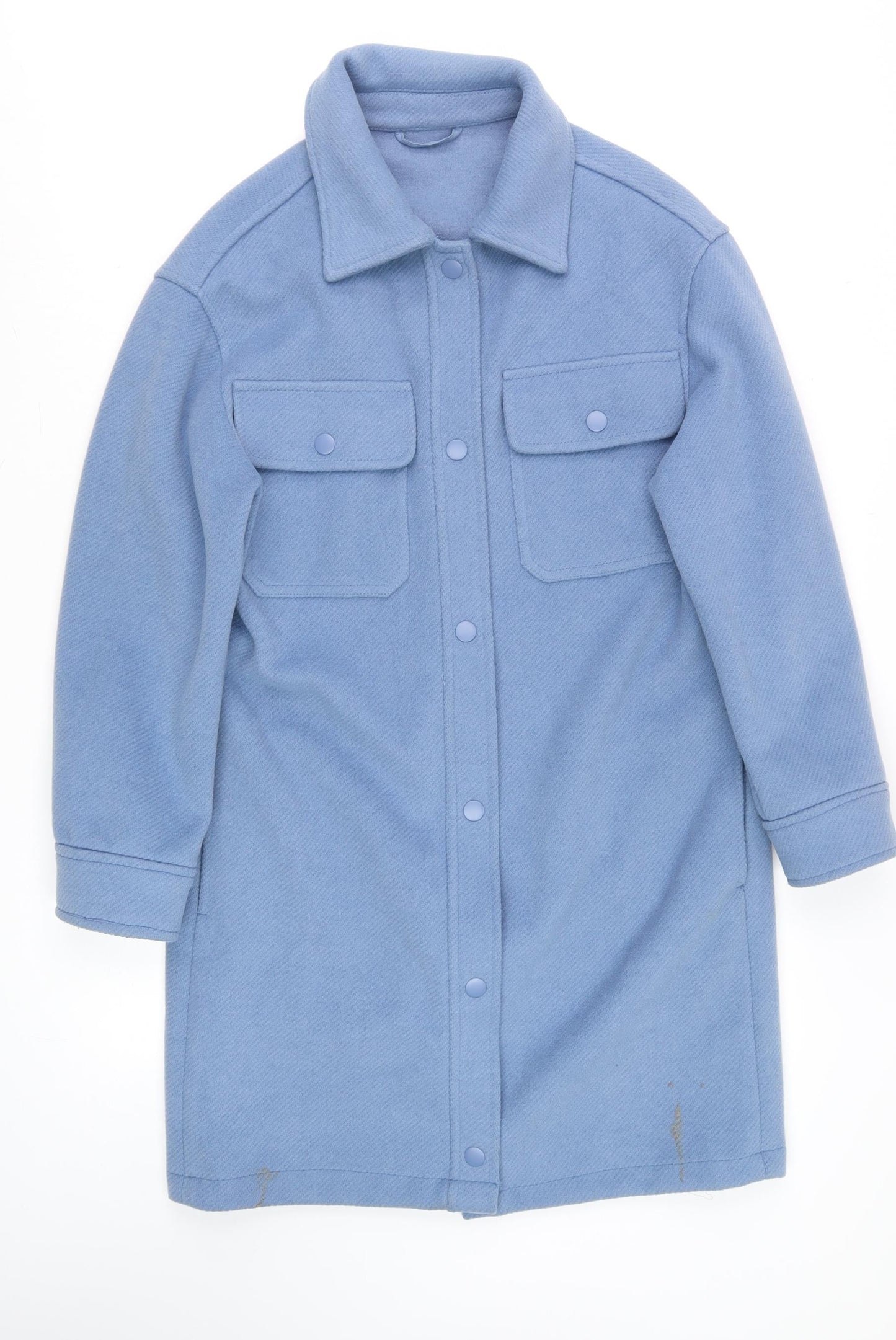 Womens UK Size XS Marks and Spencer Blue Overcoat