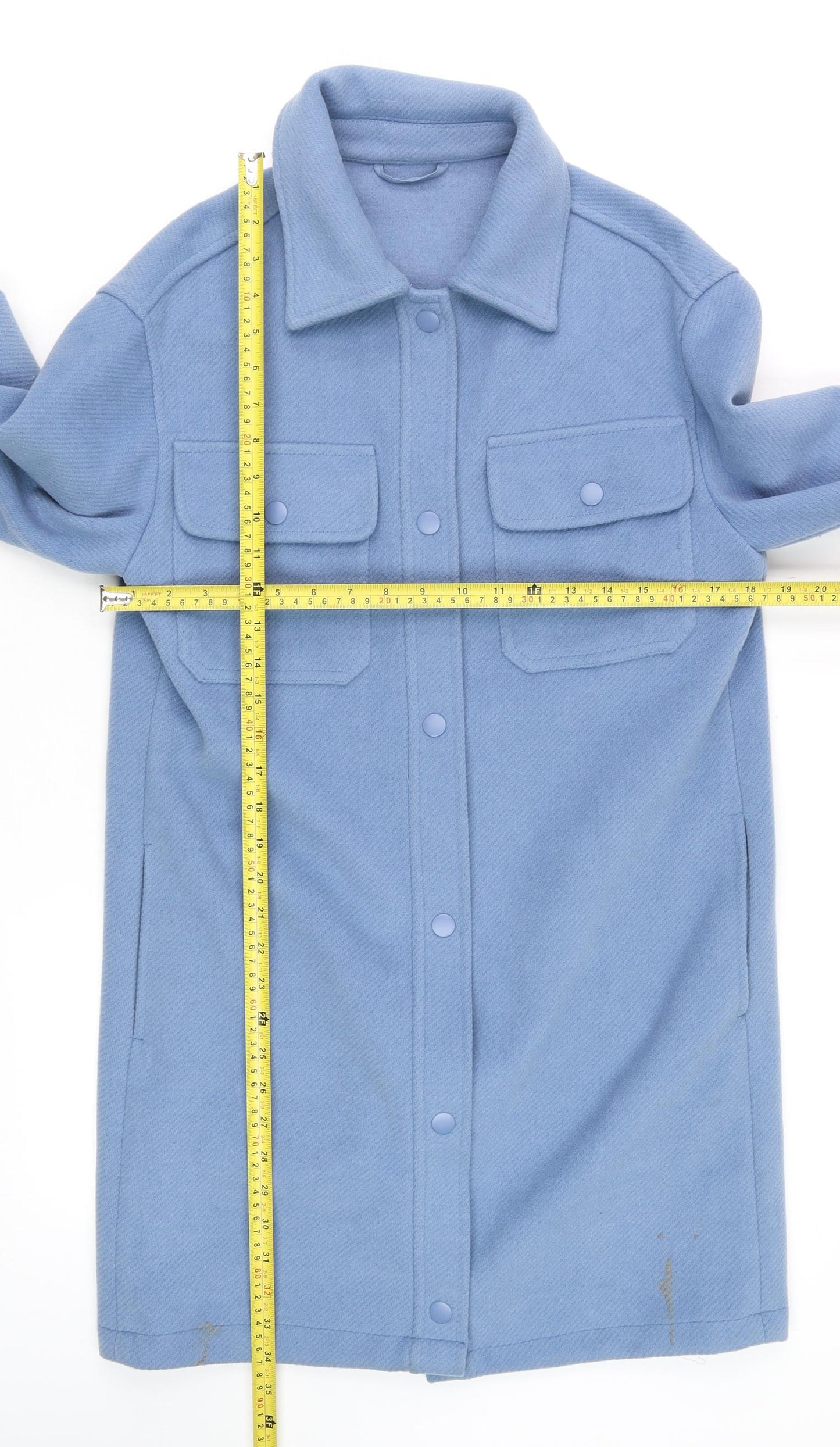 Womens UK Size XS Marks and Spencer Blue Overcoat