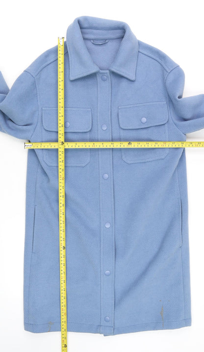 Womens UK Size XS Marks and Spencer Blue Overcoat