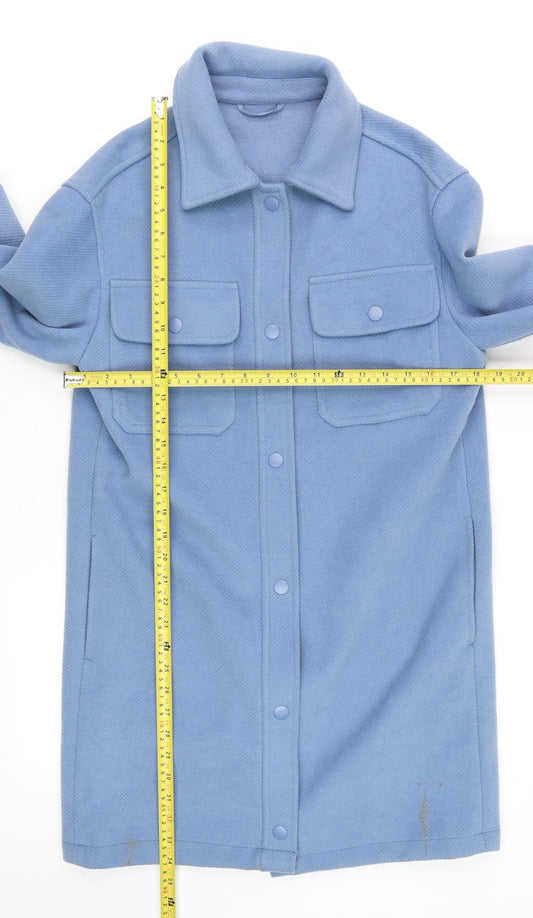 Womens UK Size XS Marks and Spencer Blue Overcoat