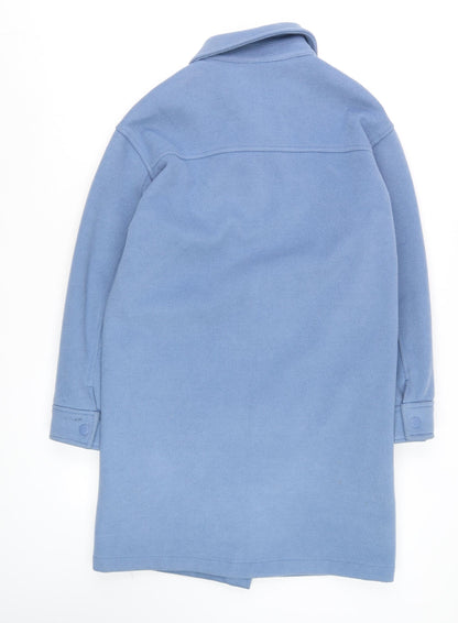 Womens UK Size XS Marks and Spencer Blue Overcoat