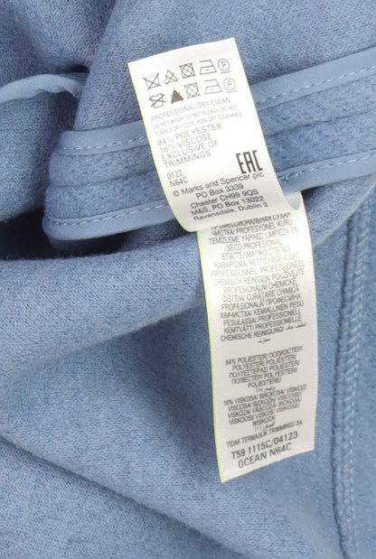 Womens UK Size XS Marks and Spencer Blue Overcoat