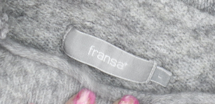 Womens UK Size L Fransa Grey Pullover Jumper