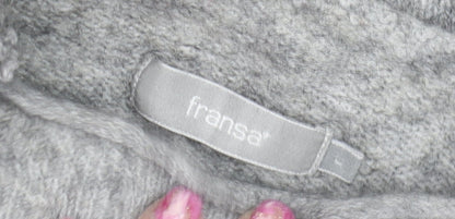 Womens UK Size L Fransa Grey Pullover Jumper
