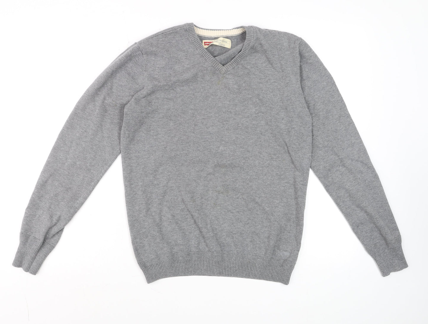 Mens UK Size S Levi's Grey Pullover Jumper