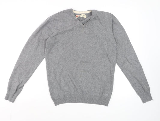 Mens UK Size S Levi's Grey Pullover Jumper