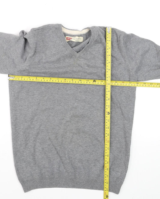 Mens UK Size S Levi's Grey Pullover Jumper