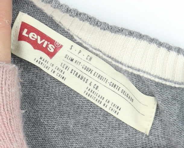 Mens UK Size S Levi's Grey Pullover Jumper