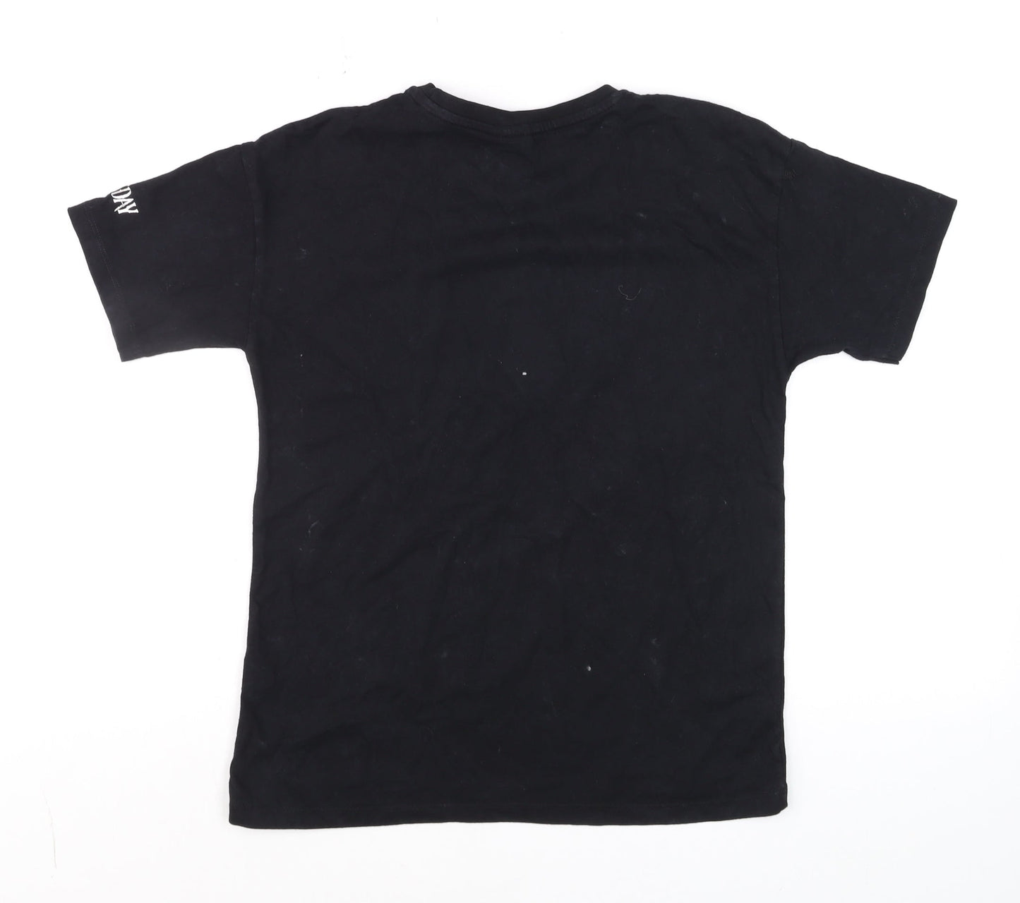 Girls UK Size 10-11 Years Wednesday Black Basic T-Shirt