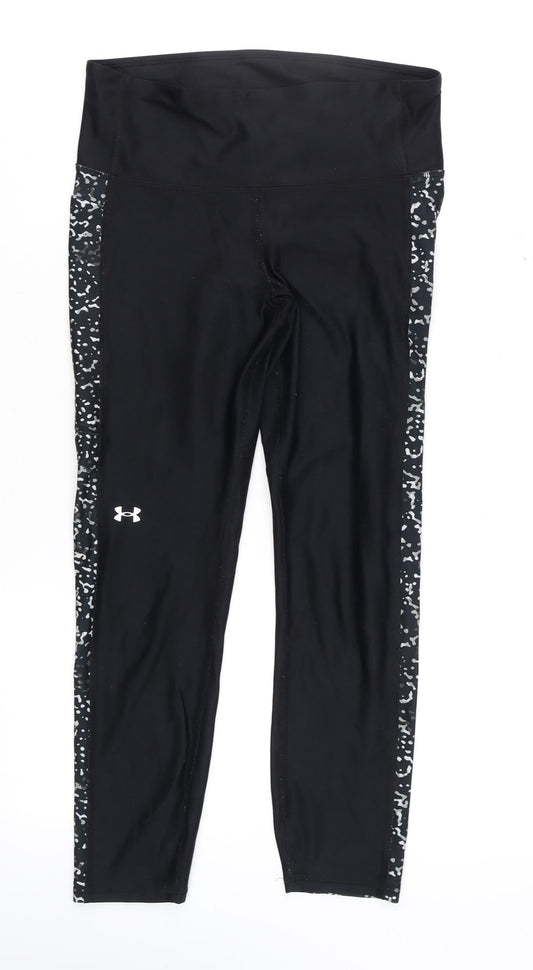 Womens UK Size M Under armour Slim Fit Compression Black Leggings