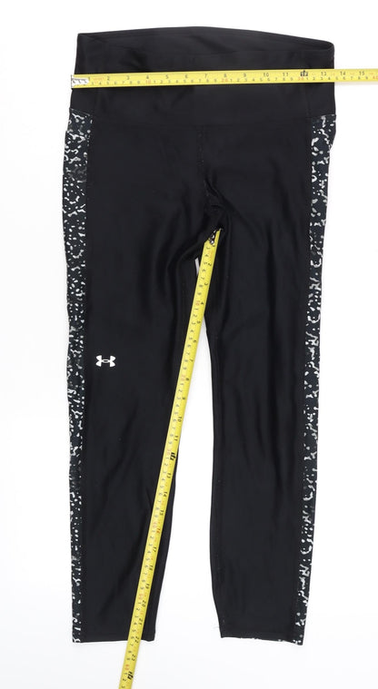Womens UK Size M Under armour Slim Fit Compression Black Leggings