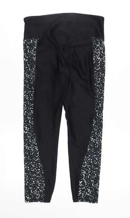 Womens UK Size M Under armour Slim Fit Compression Black Leggings