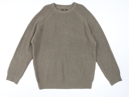 Mens UK Size XL Dunnes Beige Pullover Jumper