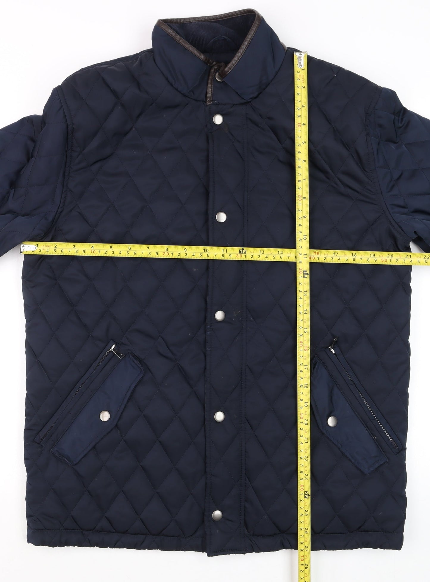 Mens UK Size M Dunnes Stores Blue Quilted Coat