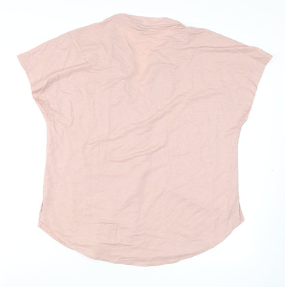 Womens UK Size 10 Cortefiel Pink Basic Blouse