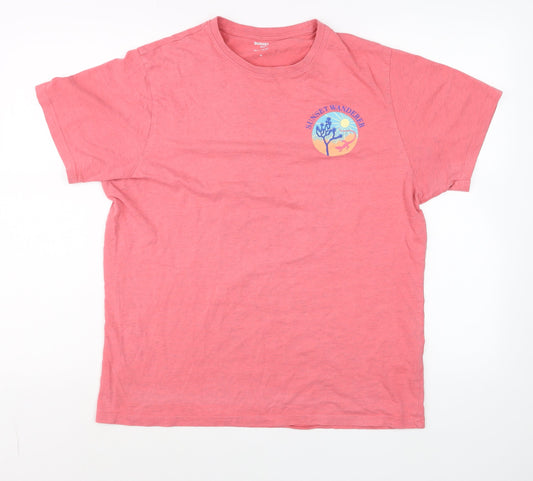 Mens UK Size M Dunnes Stores Pink  T-Shirt