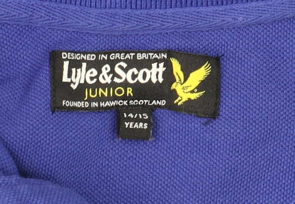 Teens UK Size 14 Lyle & Scott 100% Cotton Polo Shirt