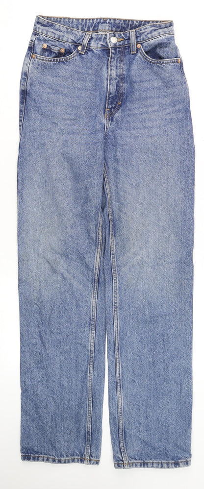 Mens UK Size 26/32 Weekday Regular Fit Straight Blue Jeans