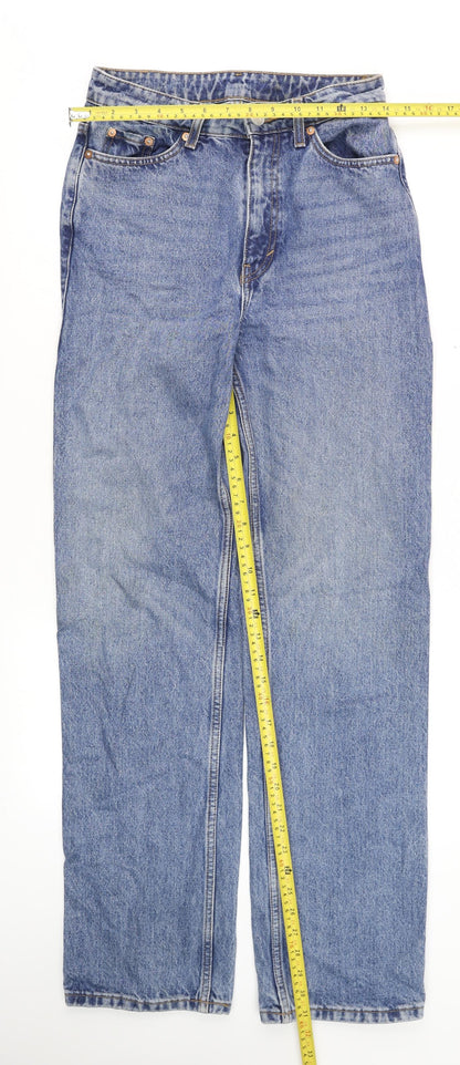 Mens UK Size 26/32 Weekday Regular Fit Straight Blue Jeans