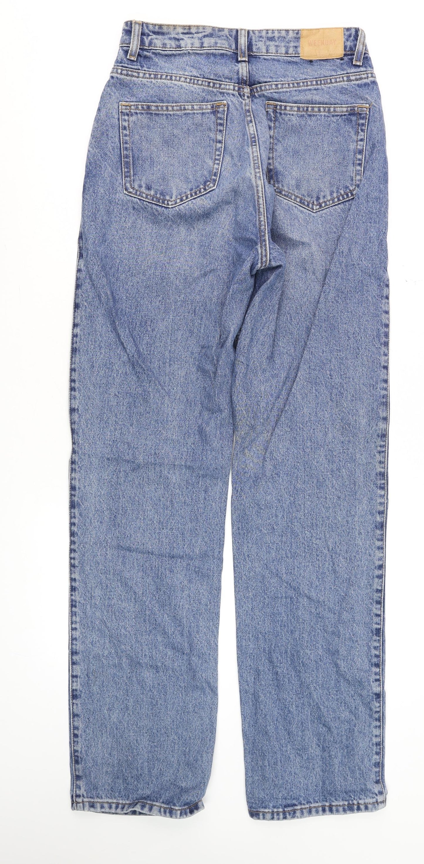 Mens UK Size 26/32 Weekday Regular Fit Straight Blue Jeans
