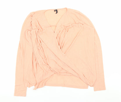 Womens UK Size S VERO MODA Pink Wrap Jumper