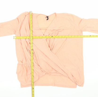 Womens UK Size S VERO MODA Pink Wrap Jumper