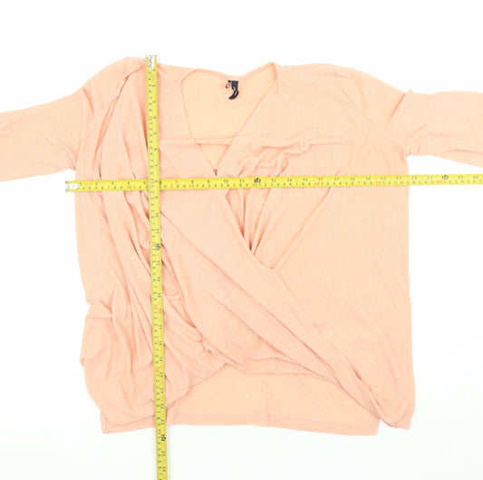 Womens UK Size S VERO MODA Pink Wrap Jumper