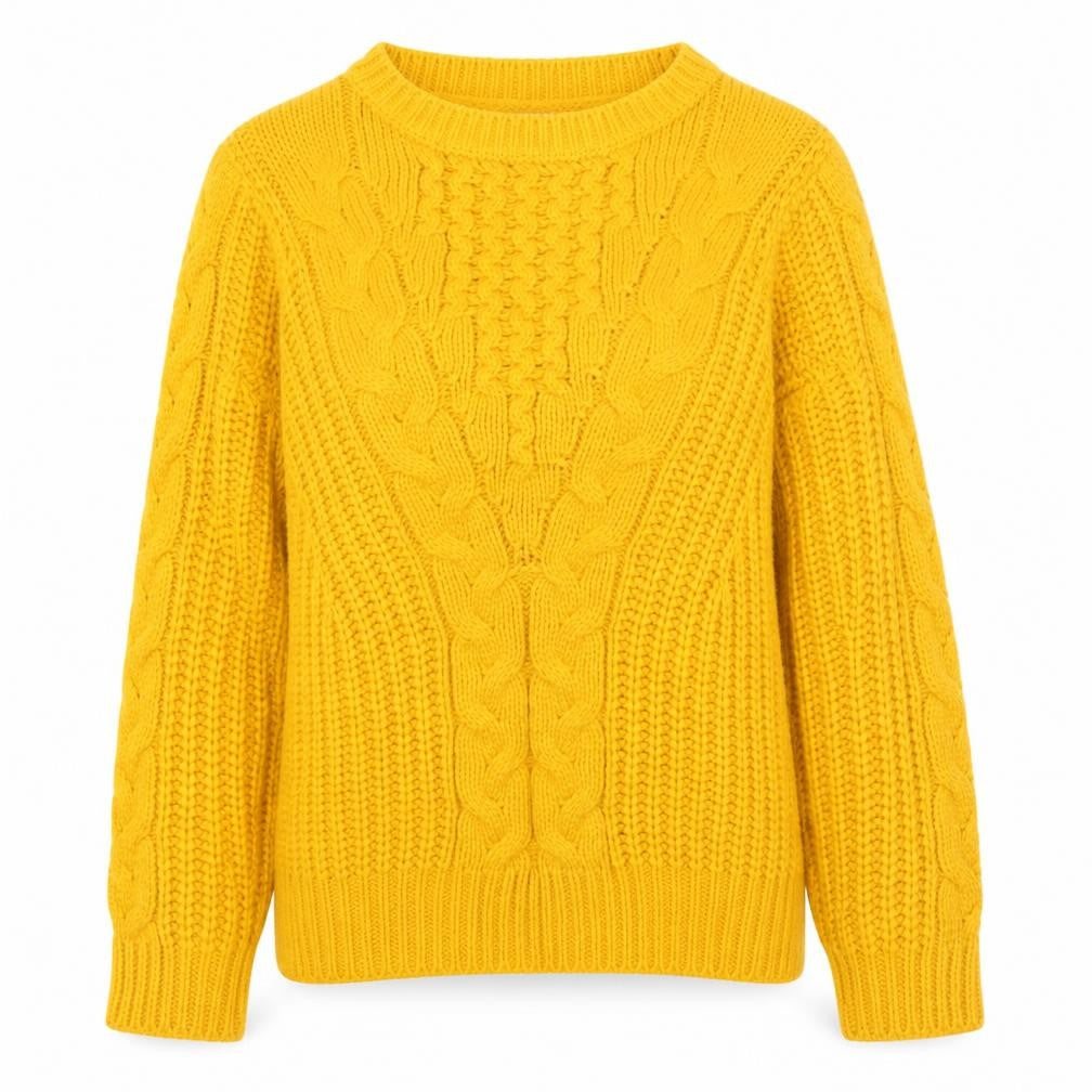 Womens UK Size M Damart Yellow Pullover Jumper