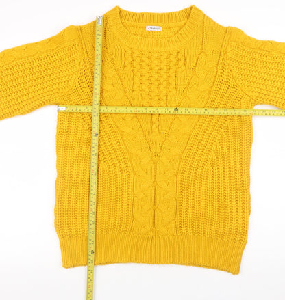 Womens UK Size M Damart Yellow Pullover Jumper