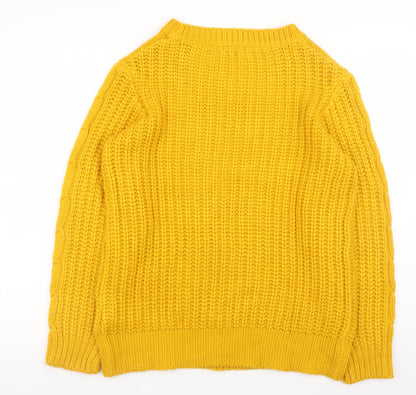 Womens UK Size M Damart Yellow Pullover Jumper
