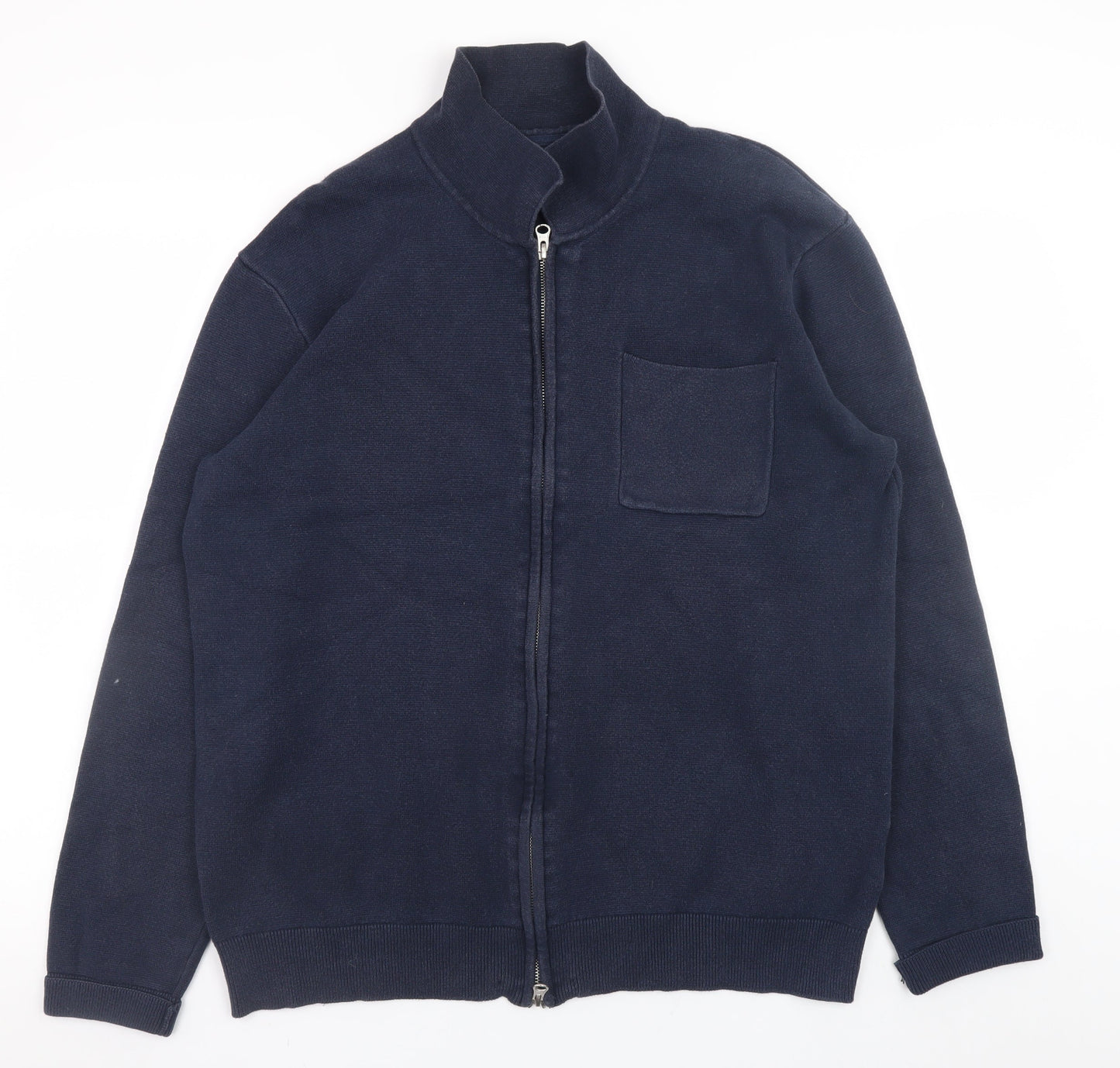 Mens UK Size XL INDICODE Blue Full Zip Jumper