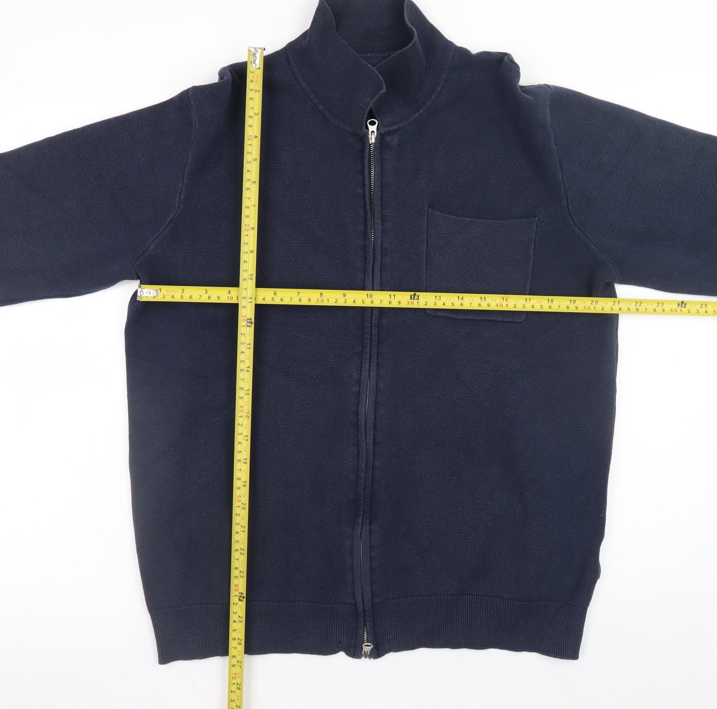 Mens UK Size XL INDICODE Blue Full Zip Jumper