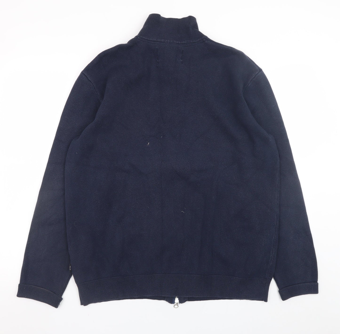 Mens UK Size XL INDICODE Blue Full Zip Jumper