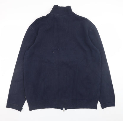 Mens UK Size XL INDICODE Blue Full Zip Jumper