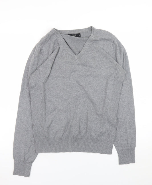 Mens UK Size S NEXT Grey Pullover Jumper