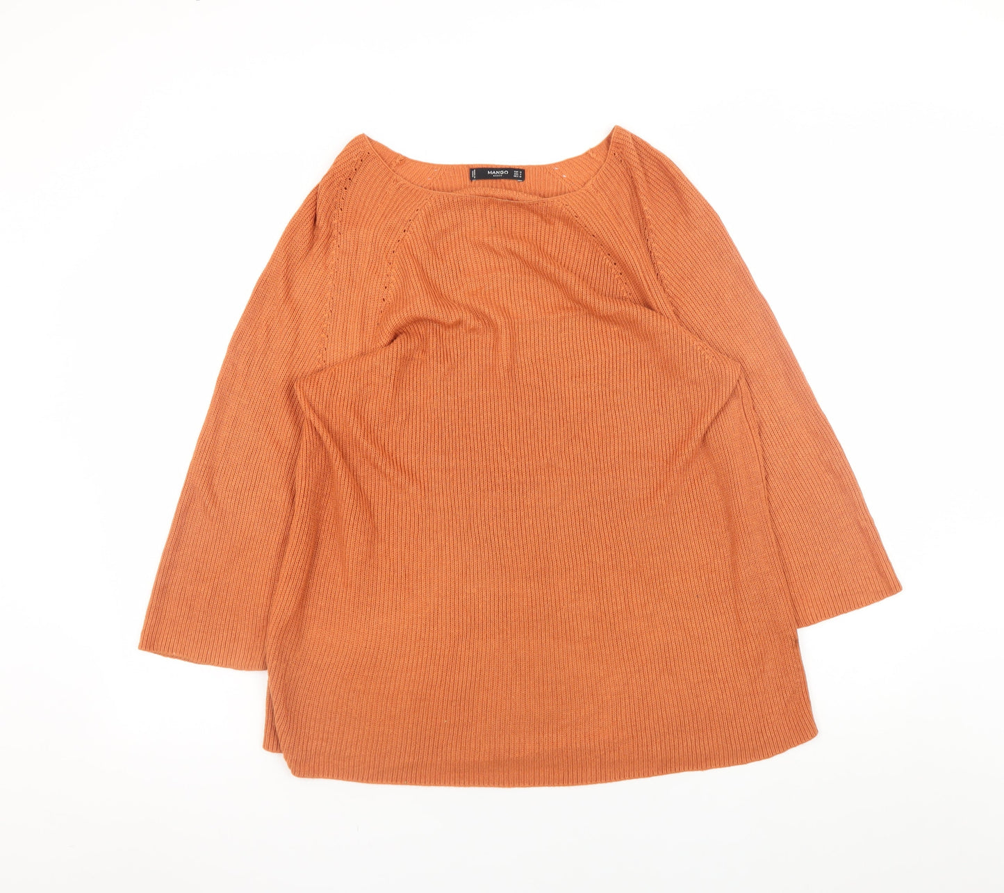 Womens UK Size 12 Mango Orange Pullover Jumper