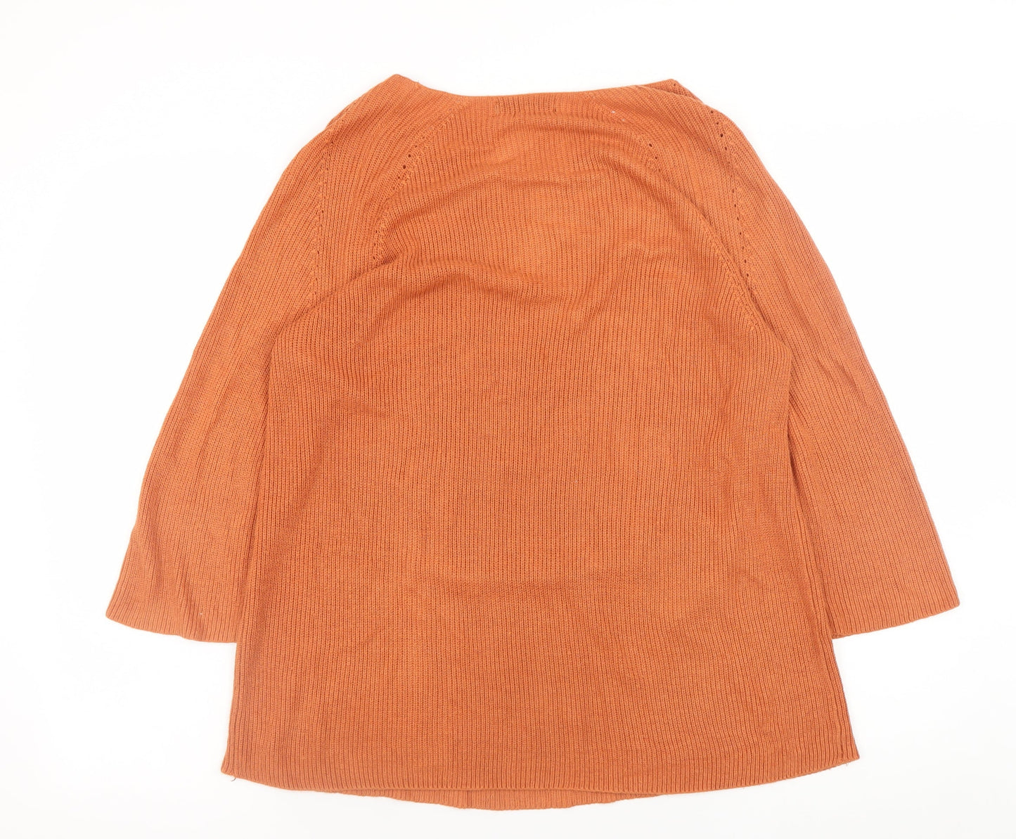 Womens UK Size 12 Mango Orange Pullover Jumper