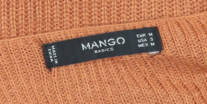 Womens UK Size 12 Mango Orange Pullover Jumper